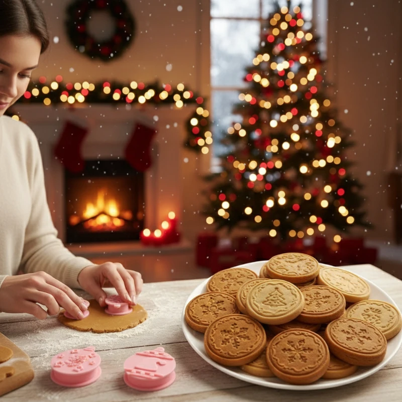 Plastic Christmas Biscuit Mold for Holiday Baking