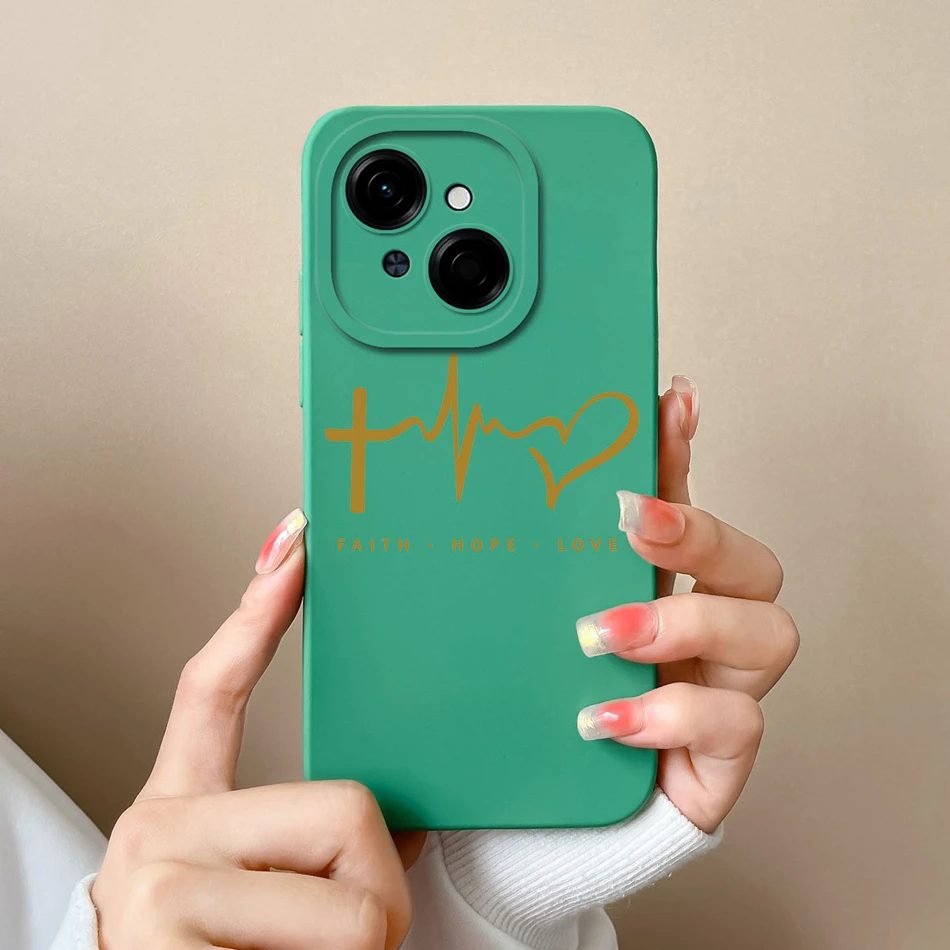 Tecno Fashion Phone Case - Soft Liquid Silicone Anti-Drop Housing