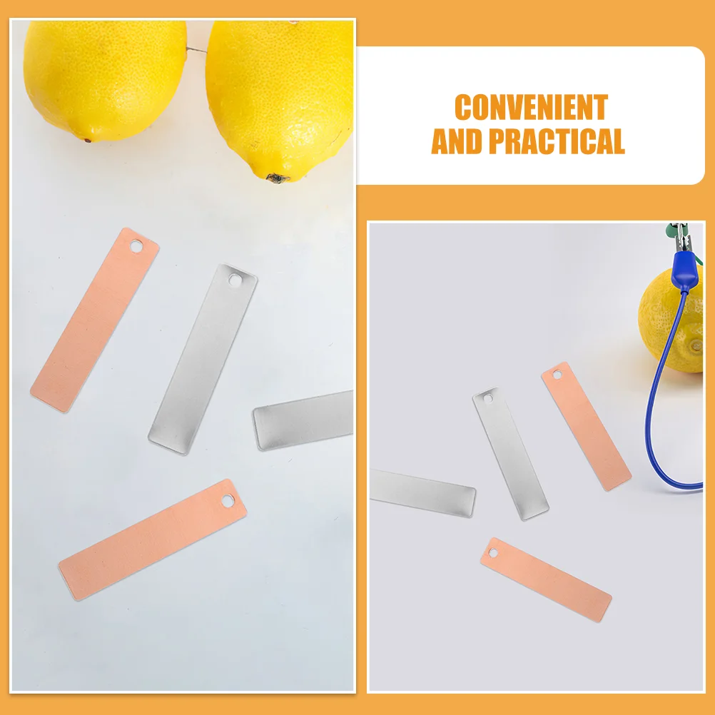 Copper Zinc Electrode Strips Copper Sheet Zinc Anode 10 Pcs Educational Supplies Geography Teaching Resources Science Experiment