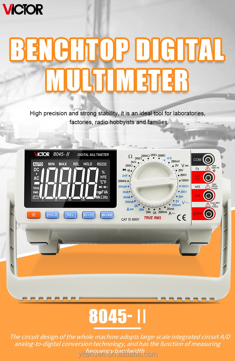 BRAND VC8045-II Bench Type True RMS DMM Digital Multimeter