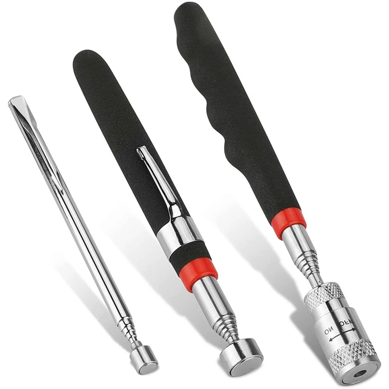 

Magnetic Pickup Tool, 3Pcs 1.5-8Lb Magnetic Telescoping Pickup Rod Tool With Extendable Handle For Small Places