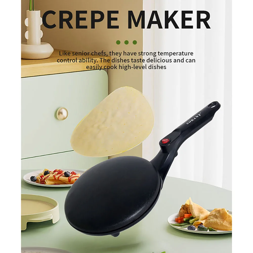 Electric Pancake Maker, Kitchen Appliance Chef Pancakes, Instant Heating Spring Roll Pastry Frying Pan 3