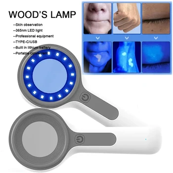 Woods Lamp For Skin Analyzer Machine Ultraviolet Lamp UV Skin Examination Beauty Test Facial Magnifying Analysis Vitiligo Lamp