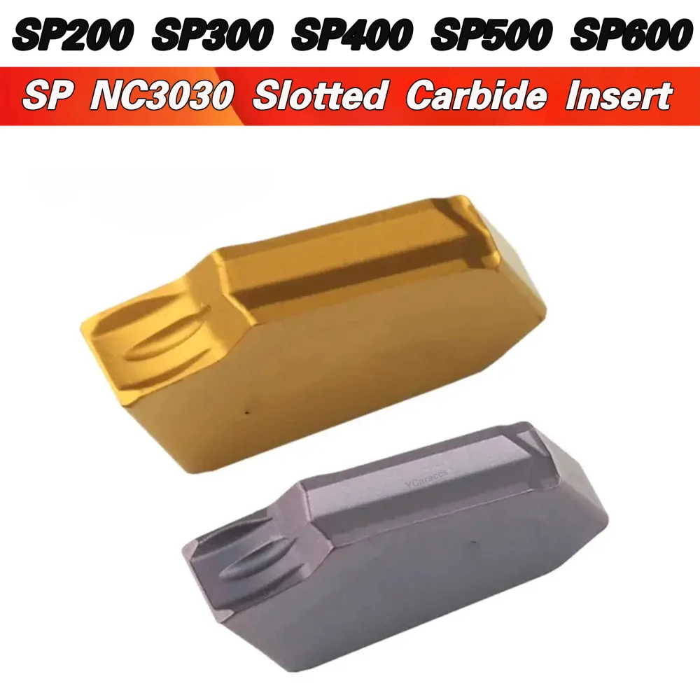 10PCS SP200 SP300 SP400 SP500 SP600 NC3030 Slotted Carbide Insert CNC Tool High Quality High Strength Quality Turning Tool