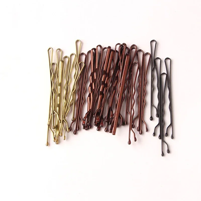 50PCS/Box Metal Hair Clips for Wedding Women Hairpins Barrette Curly Wavy Grips Bobby Pins Hair Styling Accessories