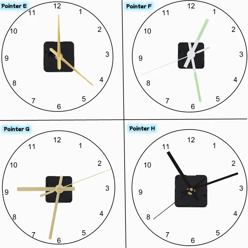 Wall Clock Movement Mechanism Clock Hands Long Shaft Silent Quartz Movement Clockwork Table DIY Watches Repair Tools - 6