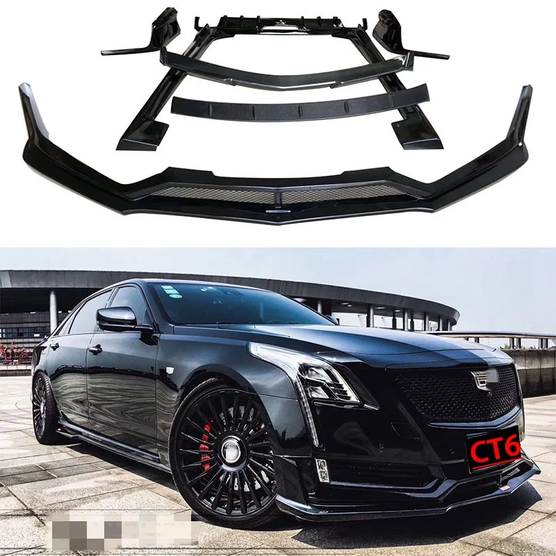 

Suitable for Cadillac CT6 front lip side skirt and rear lip V-style hood and tail wing sports surround 2016-2018 MT style kit