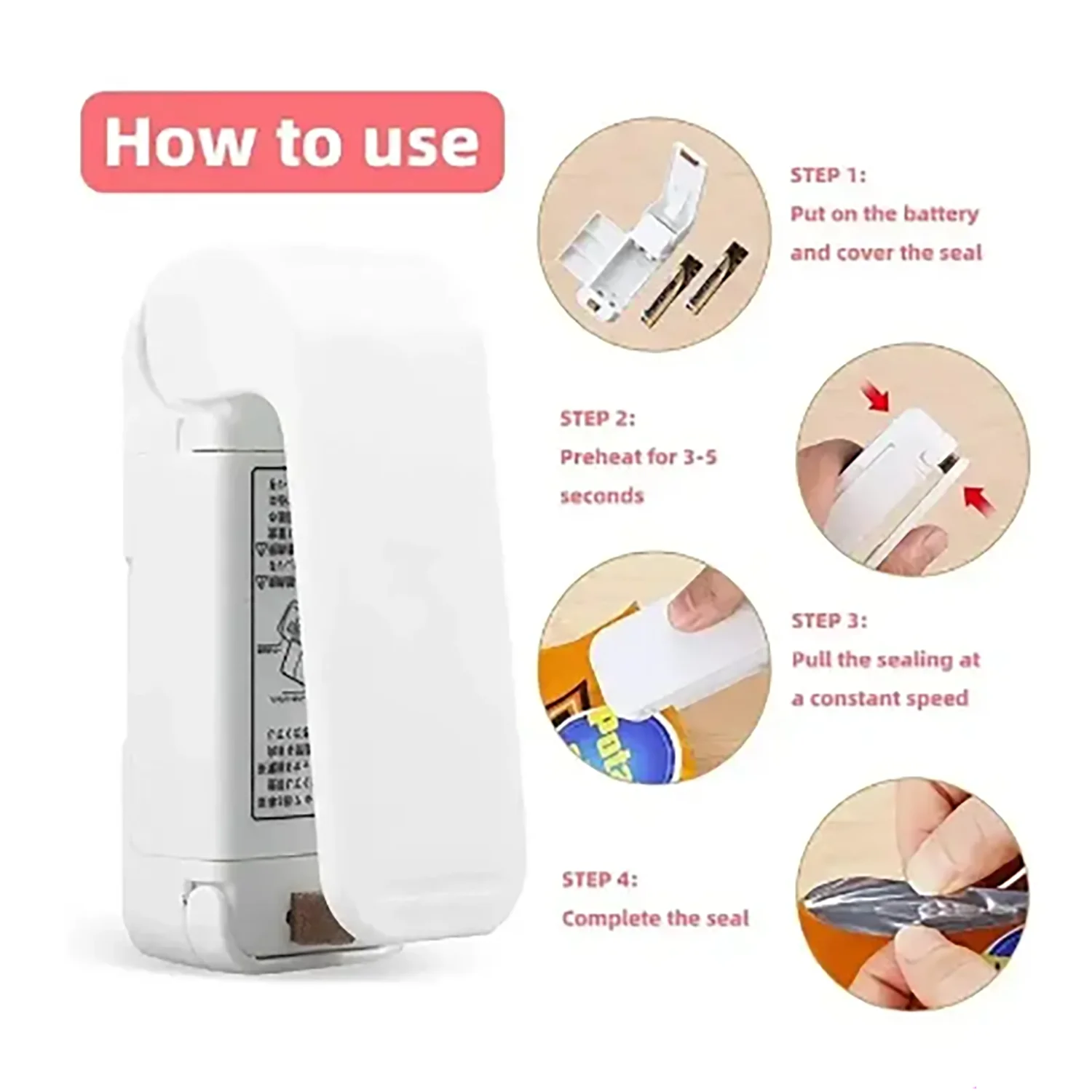 Mini Heat Bag Sealing Machine Package Sealer Bags Thermal Plastic Food Bag Closure Portable Sealer Packing Kitchen Accessories