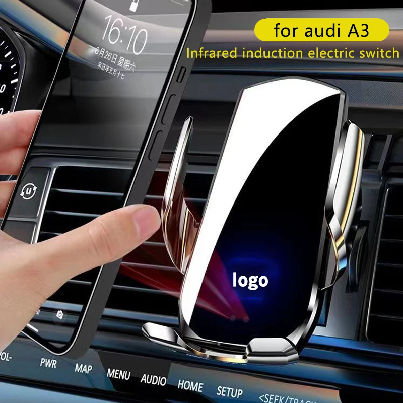 

car wireless charger mobile support telephone interior accessories For Audi A3 8p 8v 8l 8y Auto Car Smart Cell Hand Phone Holder