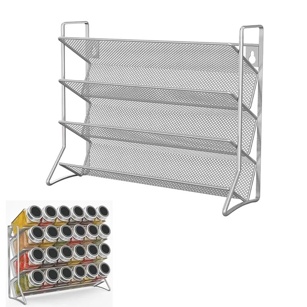 4 Tier Spice Rack Storage Rack Countertop Stand Seasoning Organizer Countertop Spice Storage Holder for Pantry Cabinet Shower 2