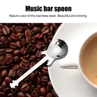 3PCS Stainless Steel Guitar Coffee Teaspoons Creative Cute and Easy To Clean Musical Coffee Sugar Spoon Milk Tea Shop Use Spoons 3