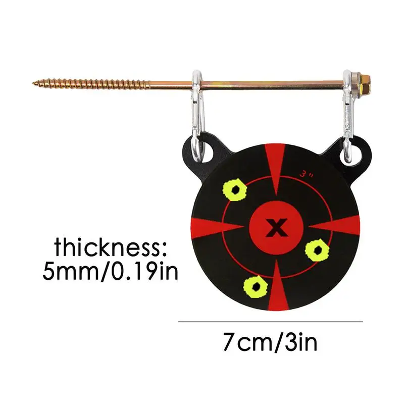 portable tree-inserting panda head thick target Slingshot practice target metal shooting training ccessory hooks random