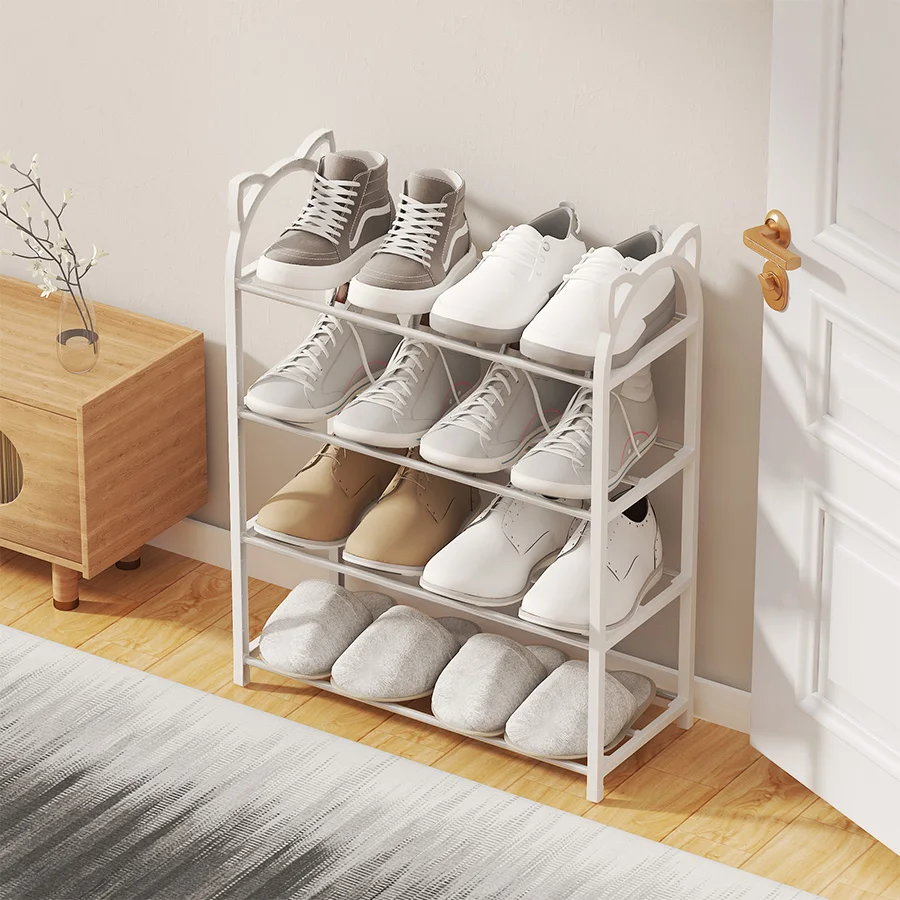 4 layer 56*47*19cm Household storage rack Simple shoe cabinet Shoe storage rack Cat galvanized tube shoe rack 2
