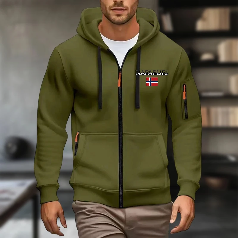 Unisex Retro Oversized Fleece Zipper Hoodie