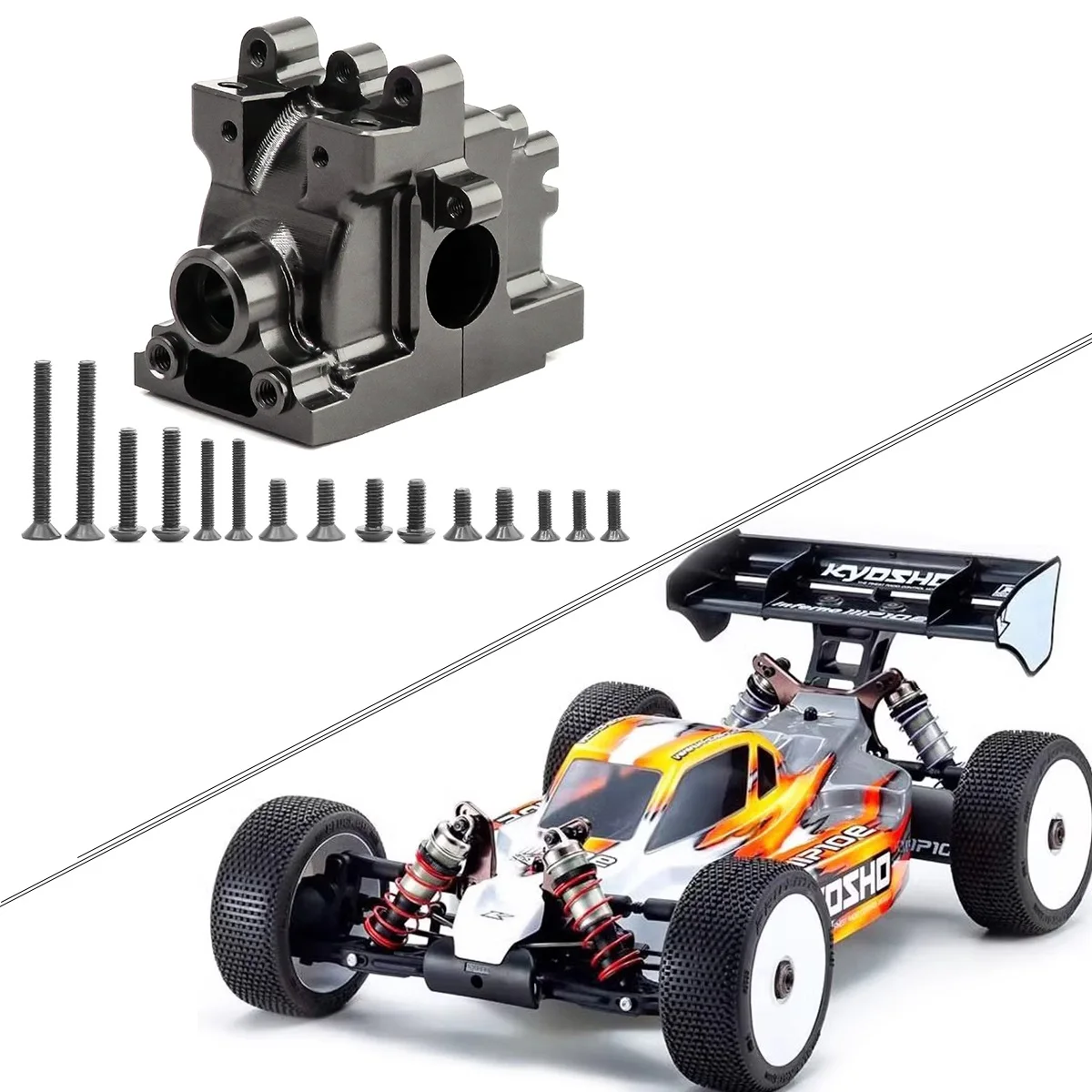 Scatola Ingranaggi In Metallo Alloggiamento Cambio If408 Per Kyosho Inferno Mp9 Mp10 Mp10E 1/8 Rc Parti Di Aggiornamento Per Auto Accessori