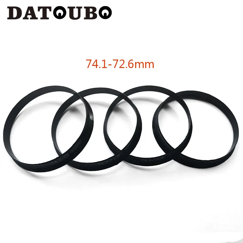 DATOUBO 4 pcs black plastic material car wheel hub centric rings, size