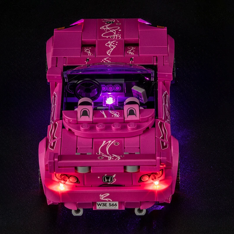 레고 77241 2 Fast 2 Furious S2000 스피드 스포츠카 블록 DIY 장난감 (블록 모델 없음, LED 조명만) 라이트 세트 어린이 선물