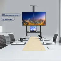 Универсальная напольная вращающаяся подставка для телевизора 32-70 дюймов, регулируемая высота, автомобильный телевизор, простой современный бытовой кронштейн — изображение 4