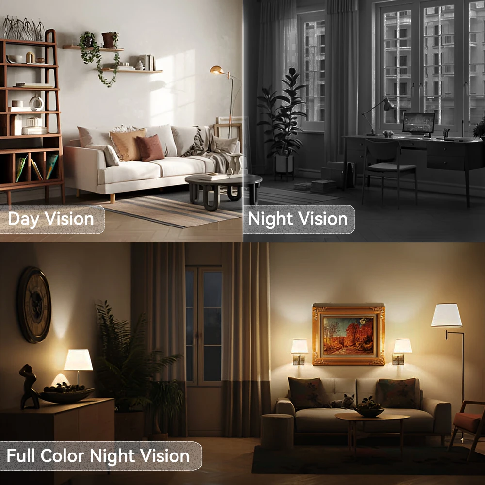 PEGATAH 8MP Wifi HD Night Camera Color IP Wireless Security PTZ Cam 4X Zoom Cameras Humanoid Tracking Camera Light Alarm Camera