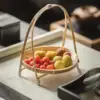 Rattan Woven Basket Vegetable Fruit Storage Snack Organizer Bamboo Weaving Small Basket Mlti-layer Weaving Basket Kitchen Decor 1