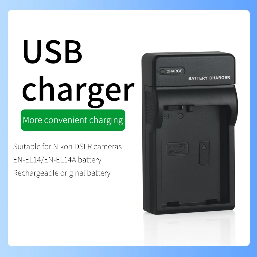 Adatto Per Fotocamere Dslr Nikon En-El14,En-El14A Caricabatteria D3100,D3200,D3300,D3400,D3500 D5100,D5200,D5300,D5500,D5600 Df