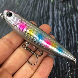 Enhanced Product Title: Topwater Surface Pencil Artificial Fishing Lures (90mm Color B)