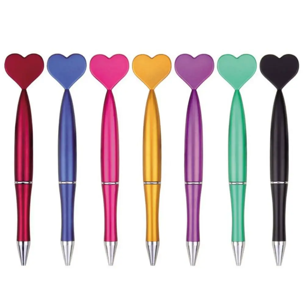 

1PC Cute Ballpoint Pen Kawaii Smooth Creative Heart Shaped Pen Stationery Supplies Office Gel Ink Rollerball Pens Christmas Gift