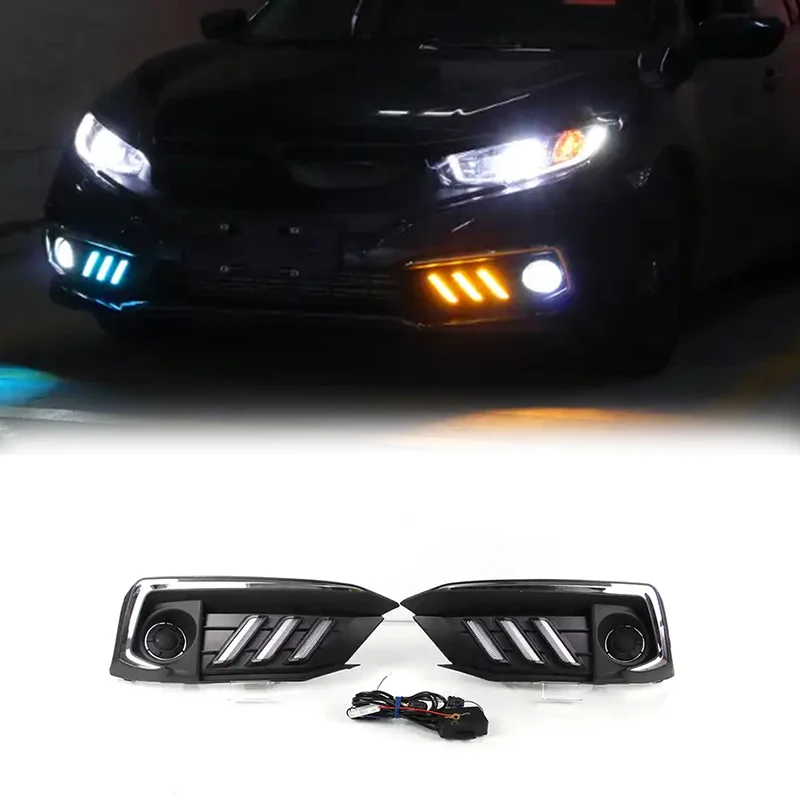 

Gobison Car Turn Signal Light Driving Lamp For Honda Civic 2019-2020 LED Daytime Running Light