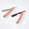Men's Professional Barber Razor Pear Flower Wood Manual Folding Shaving Shave Stainless Steel Straight Razor Beard trimmer 5