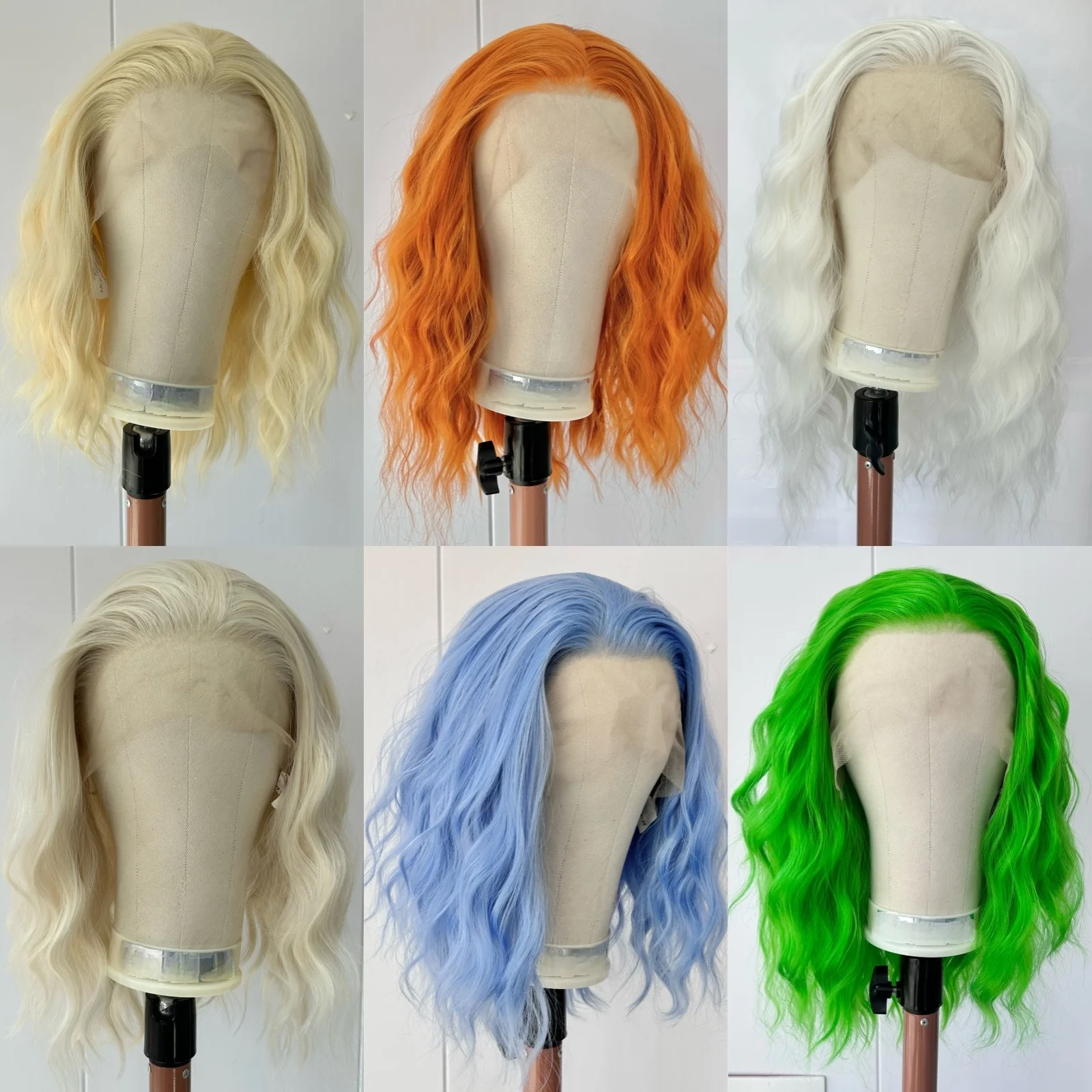 Bright Red Bob Wig Short Curly Wavy Synthetic Loose Curly Shoulder Length Heat Resistant Wigs Cosplay Party Costume