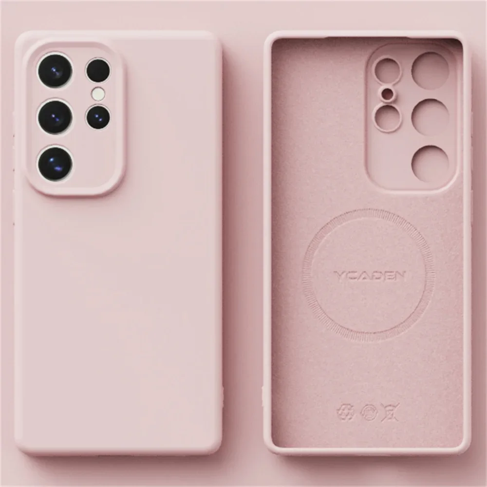 Soft Liquid Silicone Shockproof Case with Magnetic Wireless Charging Compatibility - Solid Protection Cover