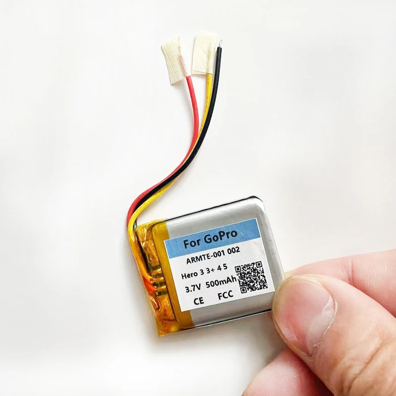 3線式リチウムポリマー電池500MAh 3-ワイヤーGopro ARMTE-001