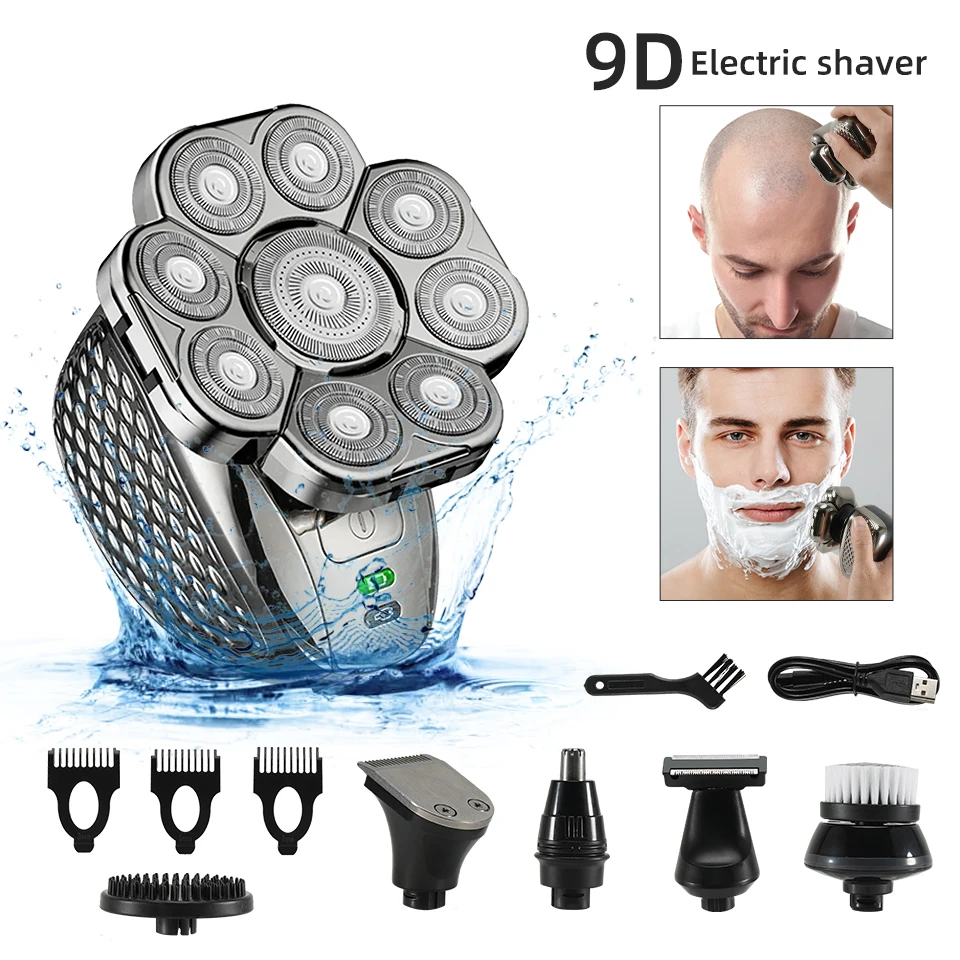 アップグレード磁気ヘッドシェーバー ハゲ男性用コードレス&快適