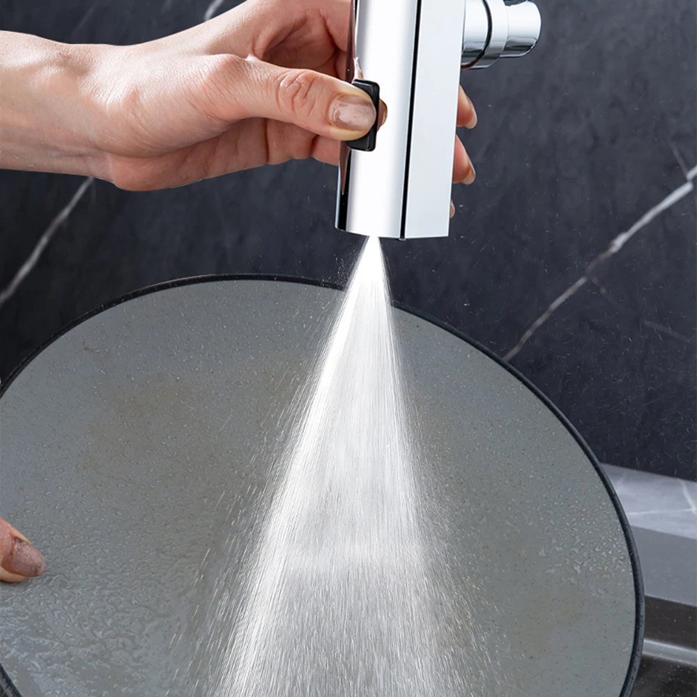 Kitchen Faucet 3/4 Gear Waterfall Kitchen Faucet Universal Swivel Spout Sprayer Bathroom Basin Water Tap Extender Rainfall Sink Mixer
