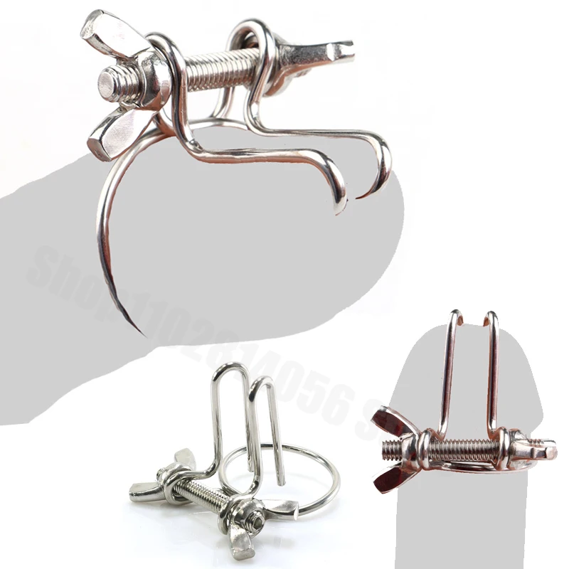 Male Horse Eye Urethra Expander Elastic Clamp Stainless Steel Urethra Lock Ring Penis Plug Urethral Dilator Chastity Sextoy