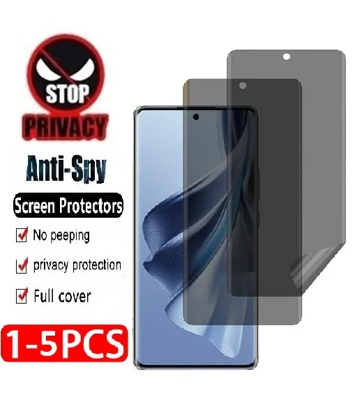 Privacy Hydrogel Film Anti-Spy Screen Protector (1-5 Pack)