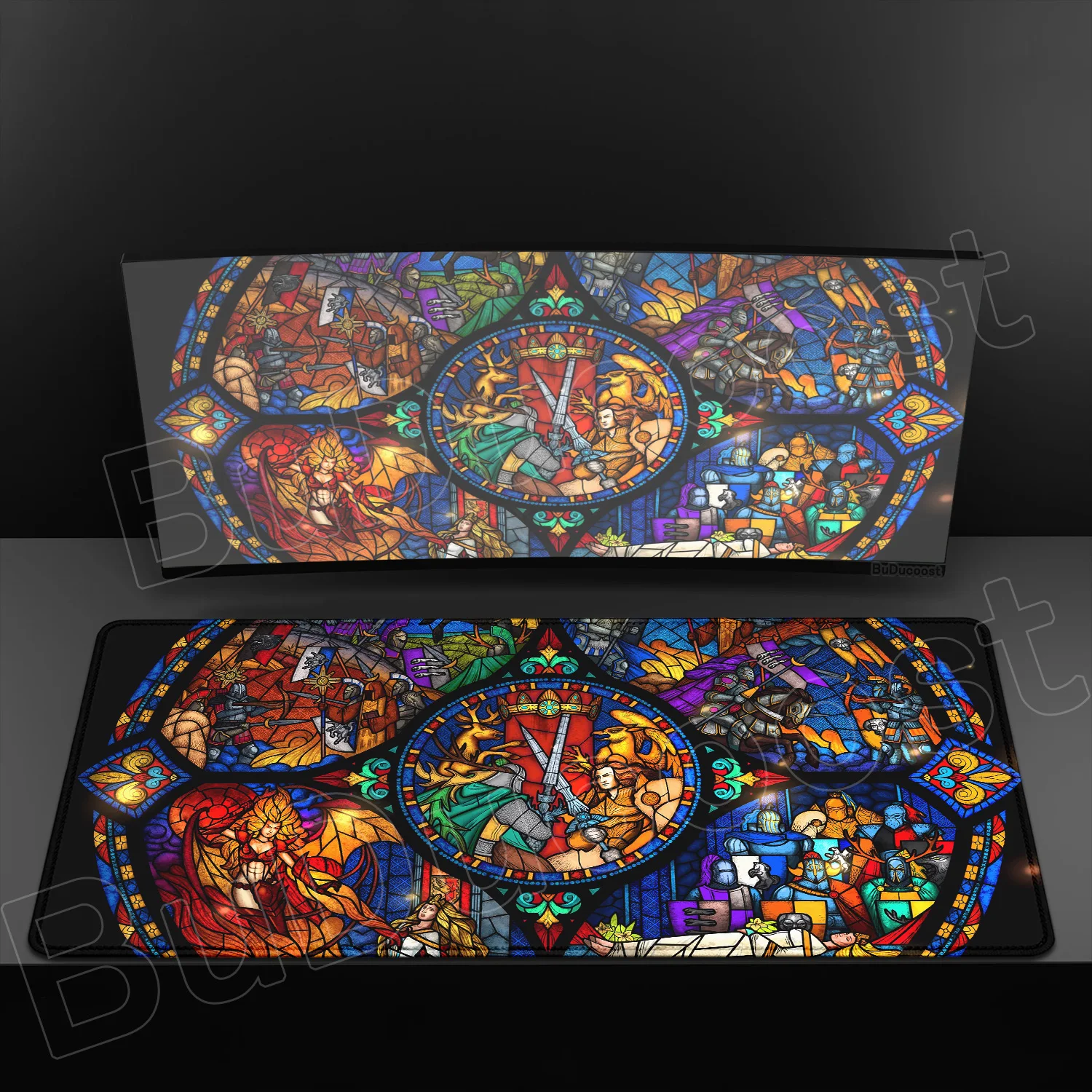 Heroes of Might and Magic Medieval Game Desk Mat - HD Print XXL Non-Slip Mouse Pad