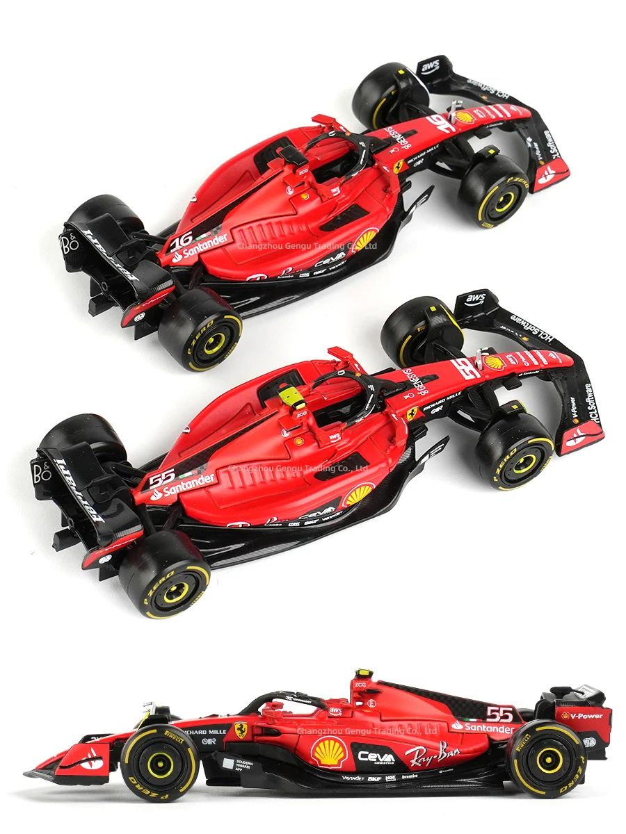 Bburago 1:43 Ferrari 2021 SF21 #16 #55 F1 Formula Car Static Die Cast Vehicles Collectible Model Racing Car Toys 5