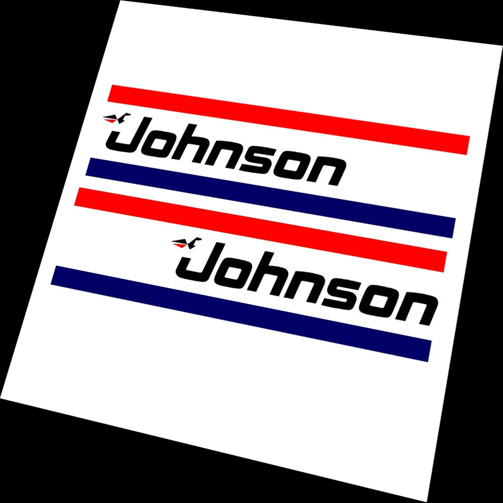 1 Pairs For Johnson Outboard Cowl Sticker Decal Graphic
