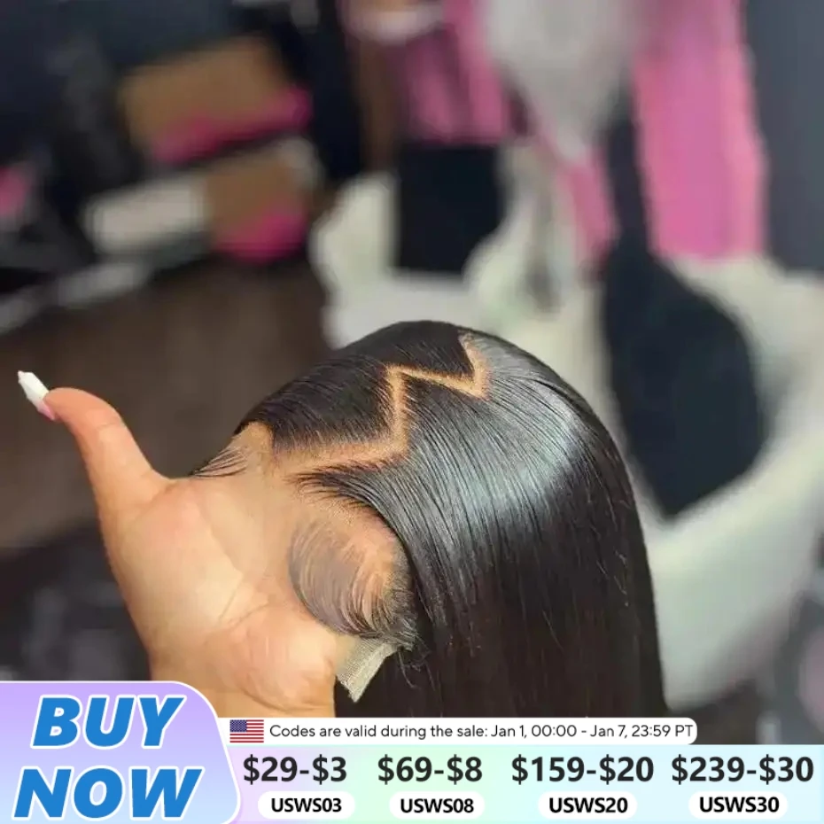 Human Hair Wigs Brazilian Bone Straight 13x4 Transparent Lace Front 13x6 Lace Frontal Pre Plucked Bling Hair For Black Women