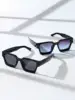 2PCS Plastic Fashion Rectangular Frame Women Sunglasses For Daily Life Men Eyewear Rave Party Daily Life  Accessories. 3