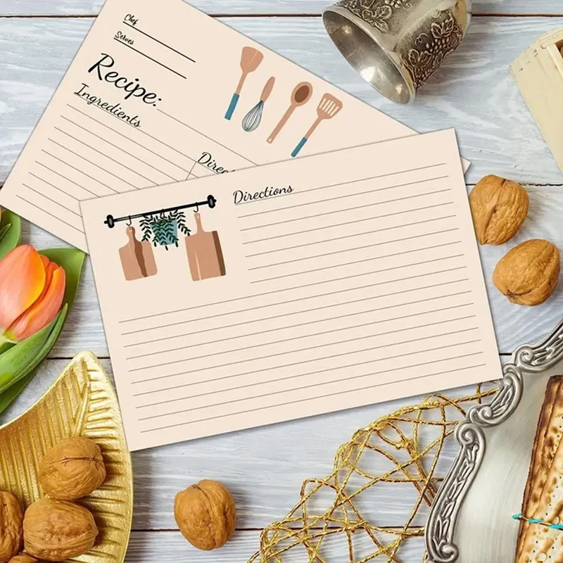 3D Pop Up Card Recipe Cards Set 4X6inches 100 Double Sided