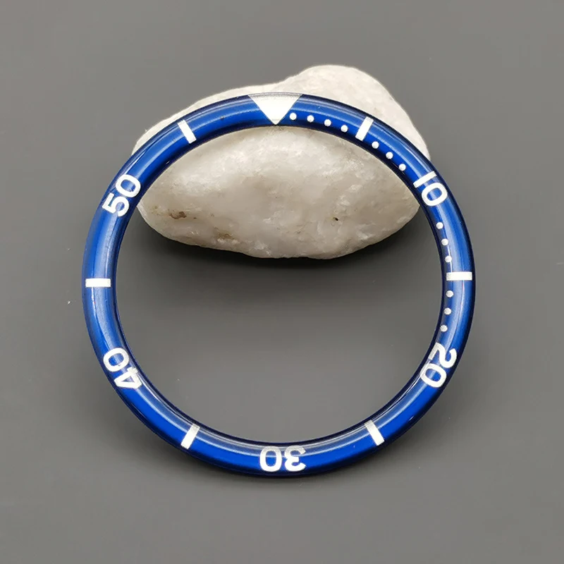 Flat Resin Aluminium Bezel Insert for Watch Cases - 39mmx32mm