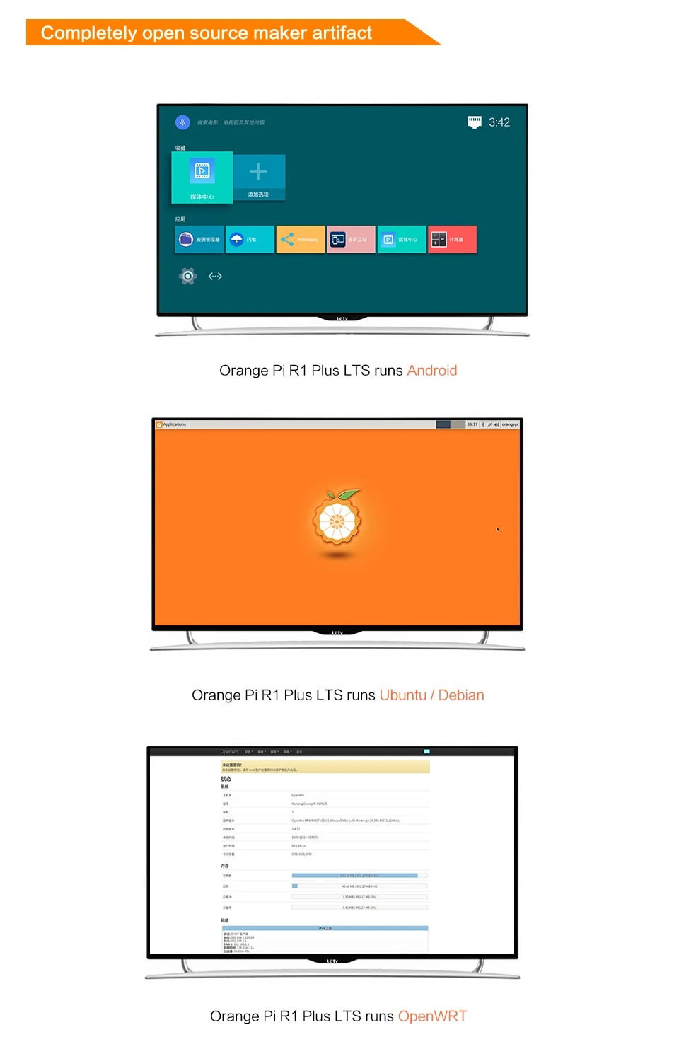 RAM, Executar OpenWRT, OS, Android 9, Unbuntu,