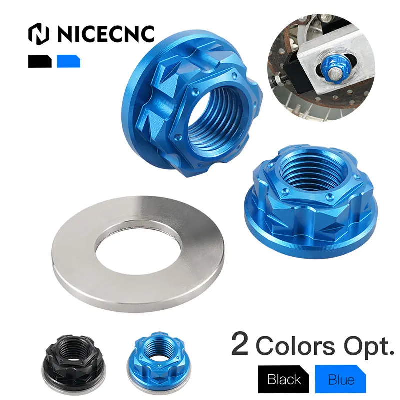 

NiceCNC Motocross Front Rear Wheel Lock Axle Nut For YAMAHA YZ85 YZ 85 2002-2008 2007 2006 2005 2004 Accessries Billet Aluminum