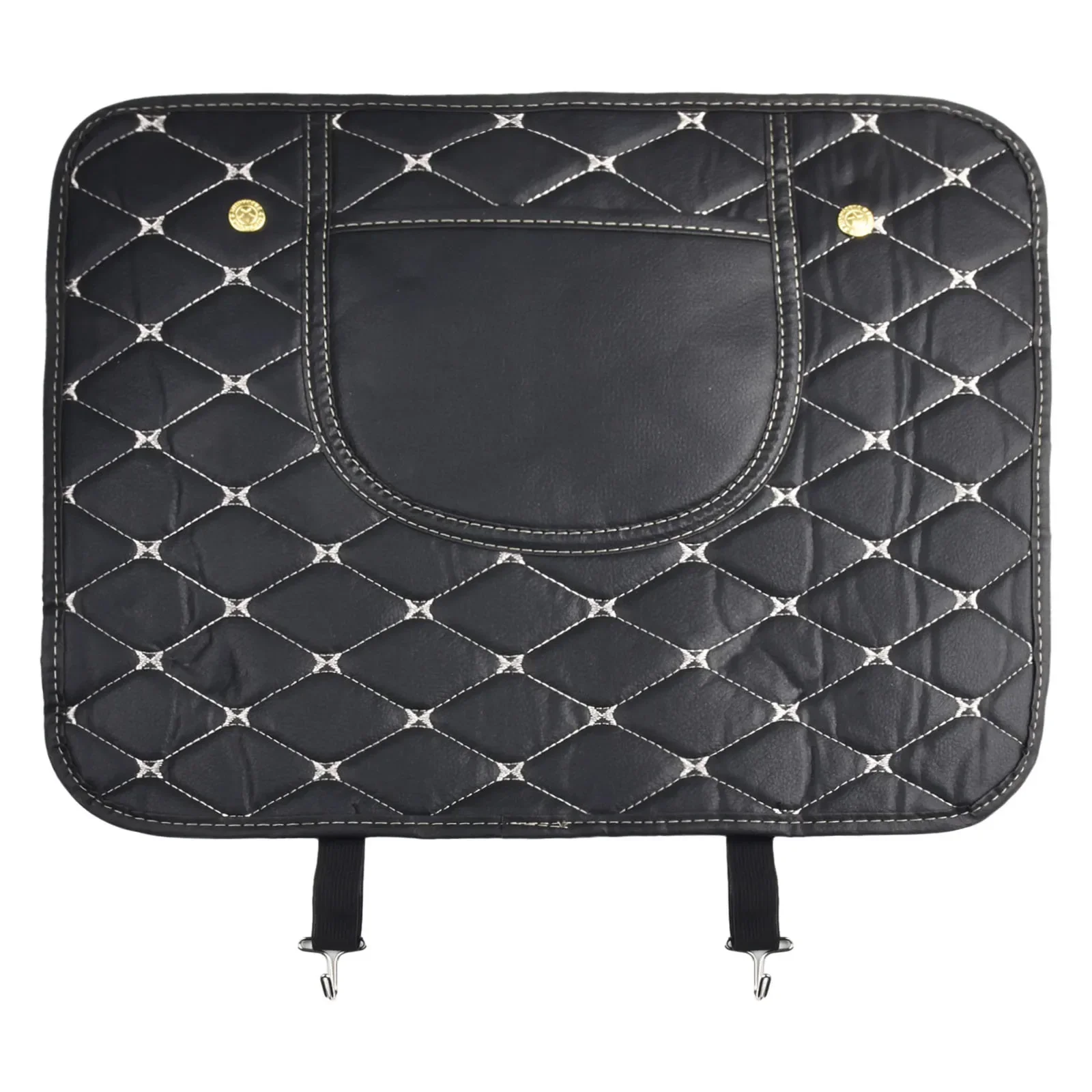 Anti Kick Pad Mat Car Back Seats Waterproof PU Leather Scratch And Wear Resistant Convenient Storage Pocket Design
