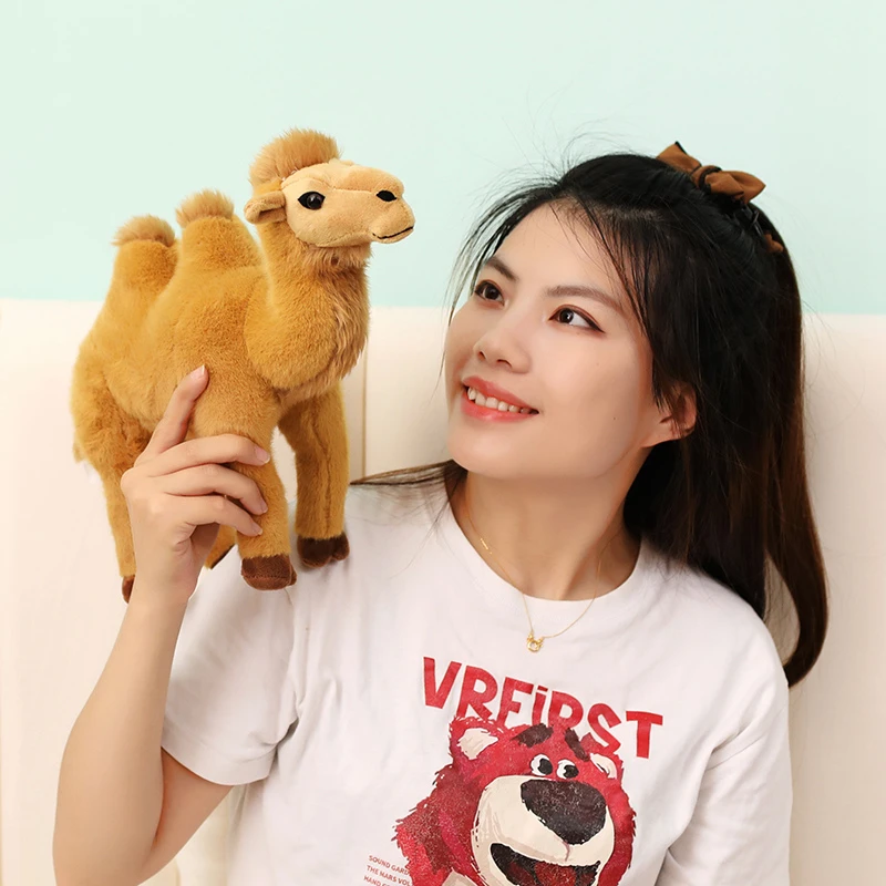 Simulation Standing Camel Plush Toys Soft Stuffed Steric Camel Toys For Children Creative Decor For Bookcase/Car Funny Gift