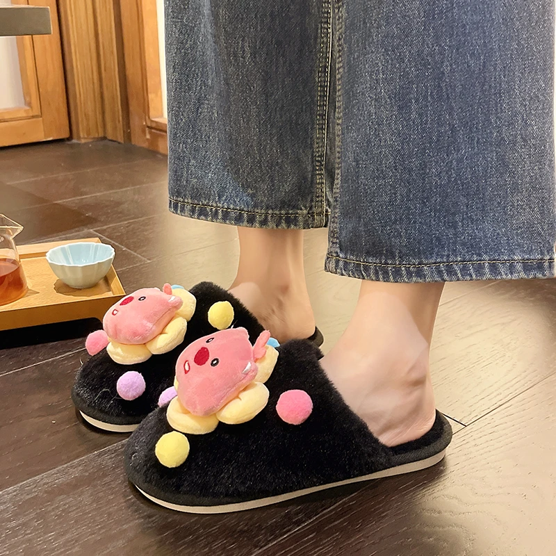 

Женские тапочки с круглым носком, бесшумные однотонные Нескользящие шлепанцы на плоской подошве, модель 2024, 5307