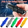 2-in-1 Car Safety Hammer Auto Emergency Glass Window Breaker Seat Belt Cutter Life-Saving Min Car Emergency Escape Hammer 1