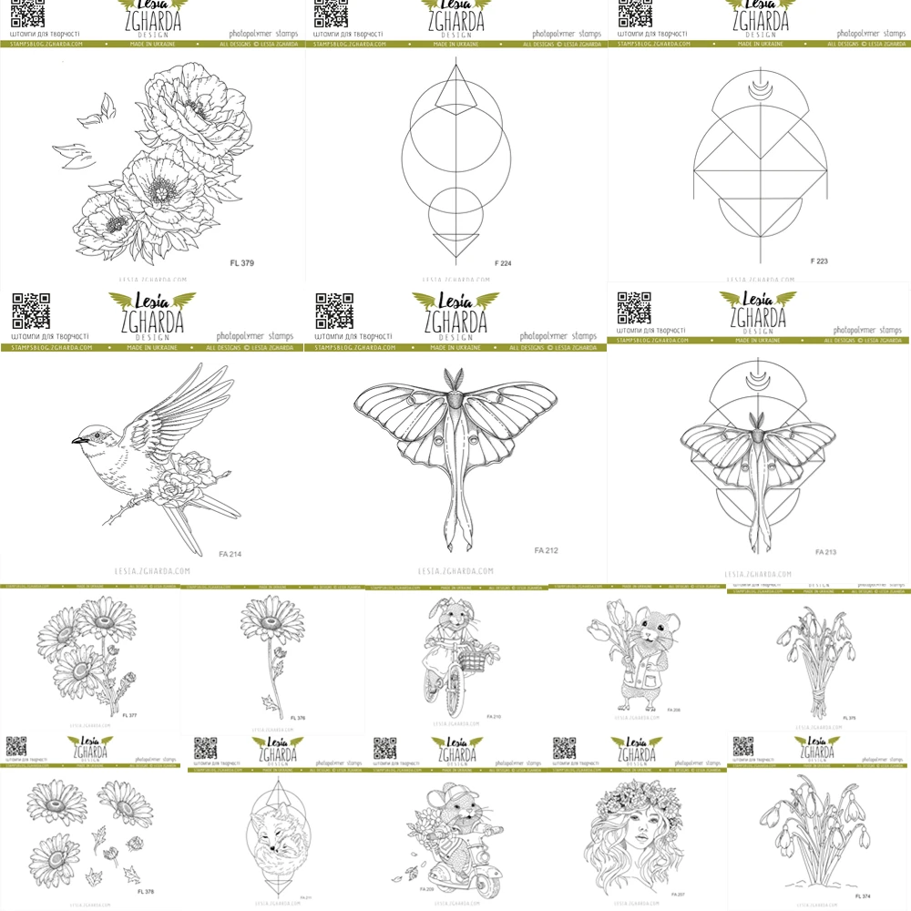 

Geometric abstraction clear silicone dies and stamps for DIY scrapbooking craft supplies photo album card making